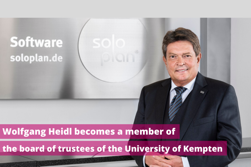 Wolfgang Heidl becomes a member of the board of trustees of the University of Kempten