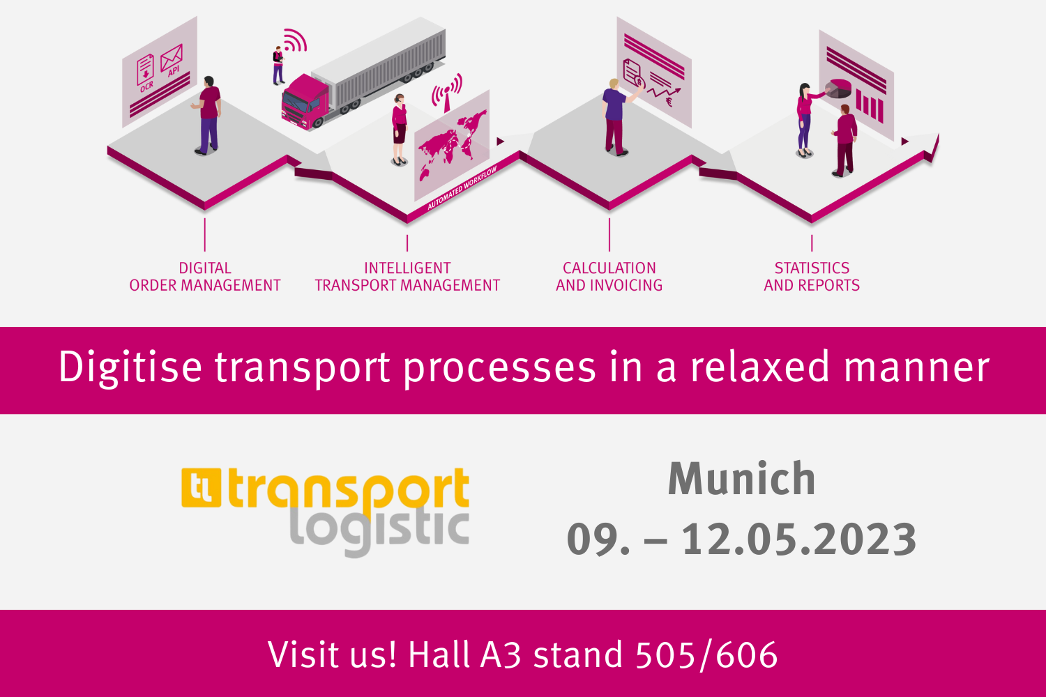 Soloplan at the transport logistic fair in Munich 2023: Relaxed digitalisation with CarLo