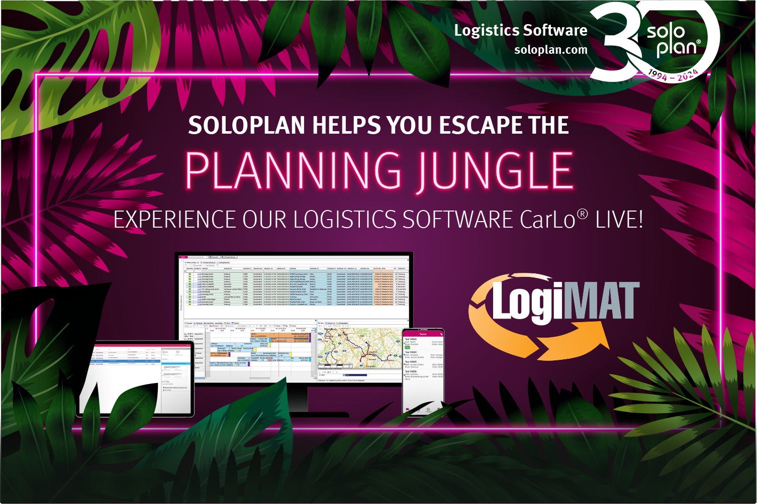 LogiMAT Stuttgart 2024: Escape the planning jungle with Soloplan.